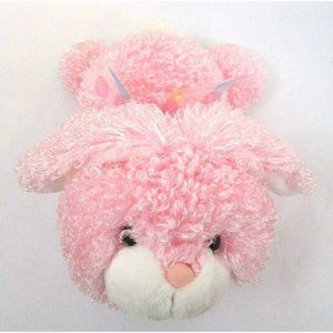 Bunny Rabbit 13" Plush Floppy Ears Fluffy Pink Curly Easter Spring Cottontail